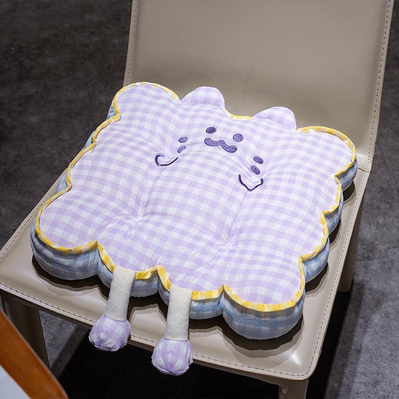 Cute Toast Cushion: Comfy Seat Pad for Office, Student, or Home Use