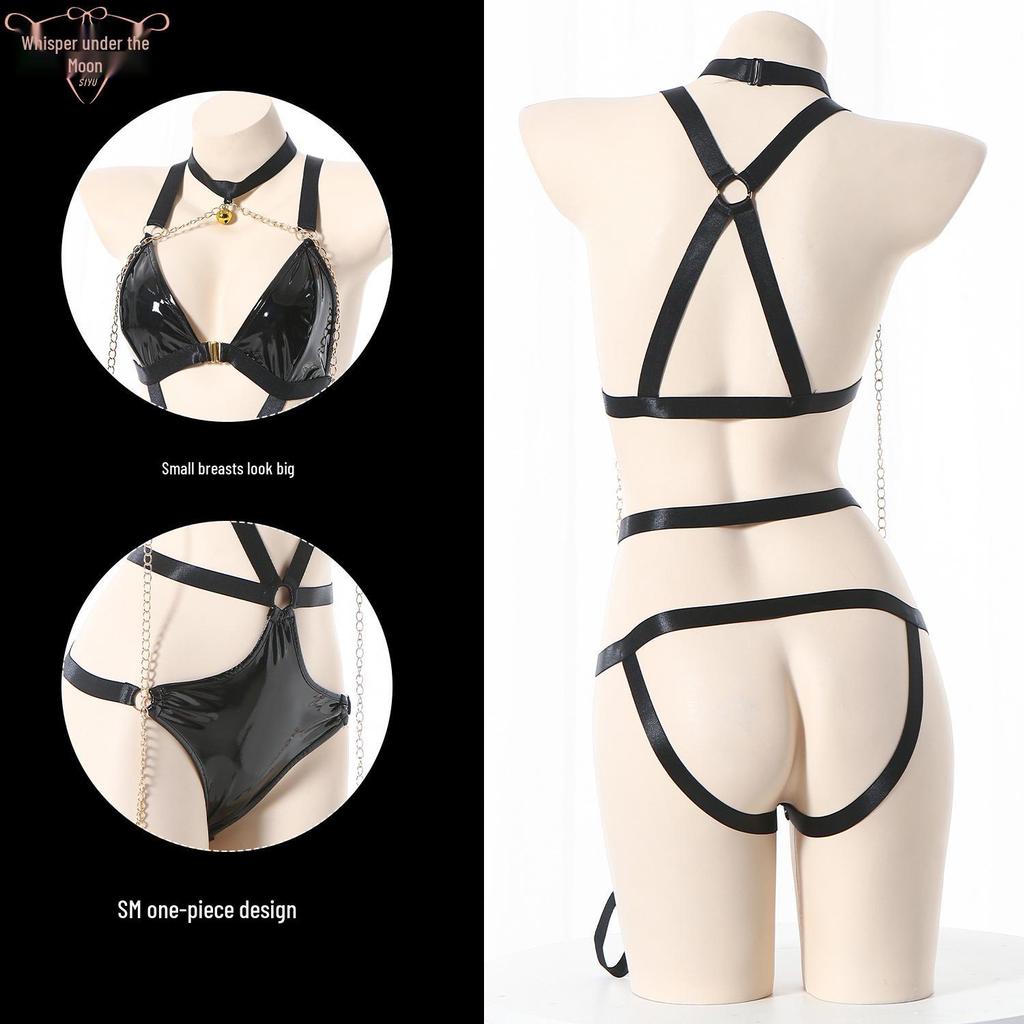 Erotic Anime Uniform: Open Crotch Bodysuit Lingerie Set