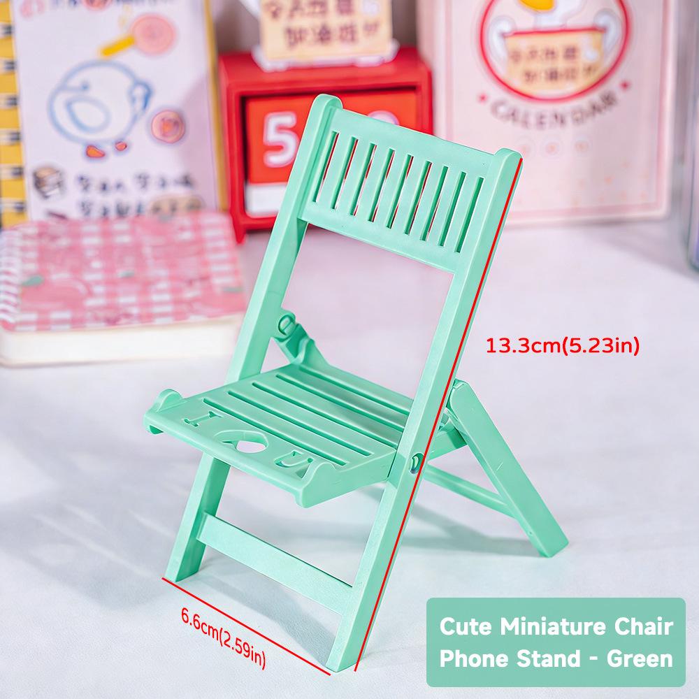 

Creative Cute Folding Stool Phone Holder - Practical Desktop Ornament & Gift