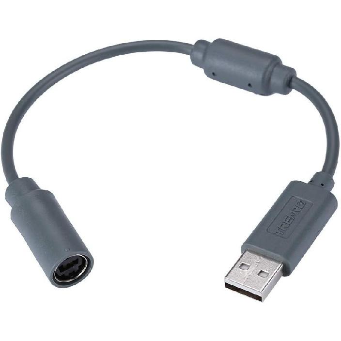 

2pcs Wired Controller USB Breakaway Cable for Microsoft Xbox 360, Dongle Adapter Extension Cord for Xbox 360