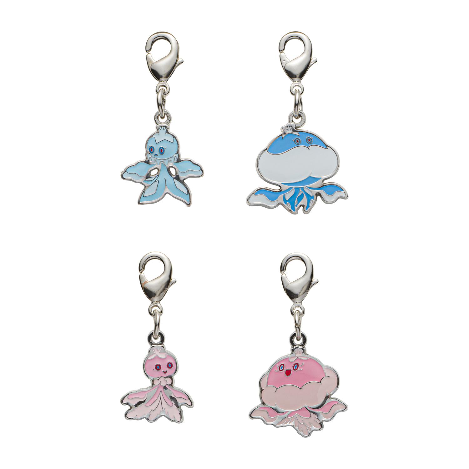 

[Pokemon] Pokemon Center National Pokedex Metal Charm: Frillish (#592) & Jellicent (#593)