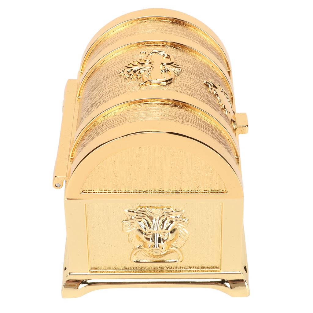 Vintage Jewelry Box Gold Color Retro   Zinc Alloy Scratch Proof Small Jewelry Box for Rings rrings Necklace