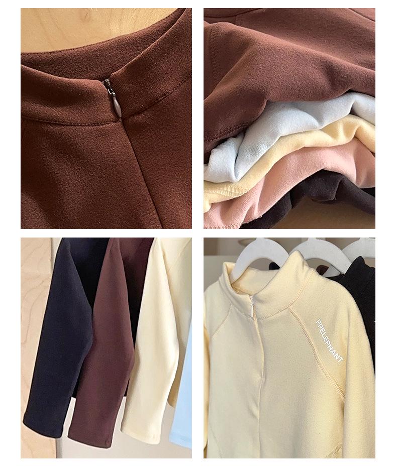 Children's 2025 Spring/Autumn Boys' Solid Round Neck Sweatshirt & Girls' Fashionable Korean-Style Shirt