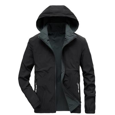 Frühling und Herbst Neue Doppelseitige Elastische Jacke Herren Lässig Outdoor Schnelltrocknend Atmungsaktiv Jacke