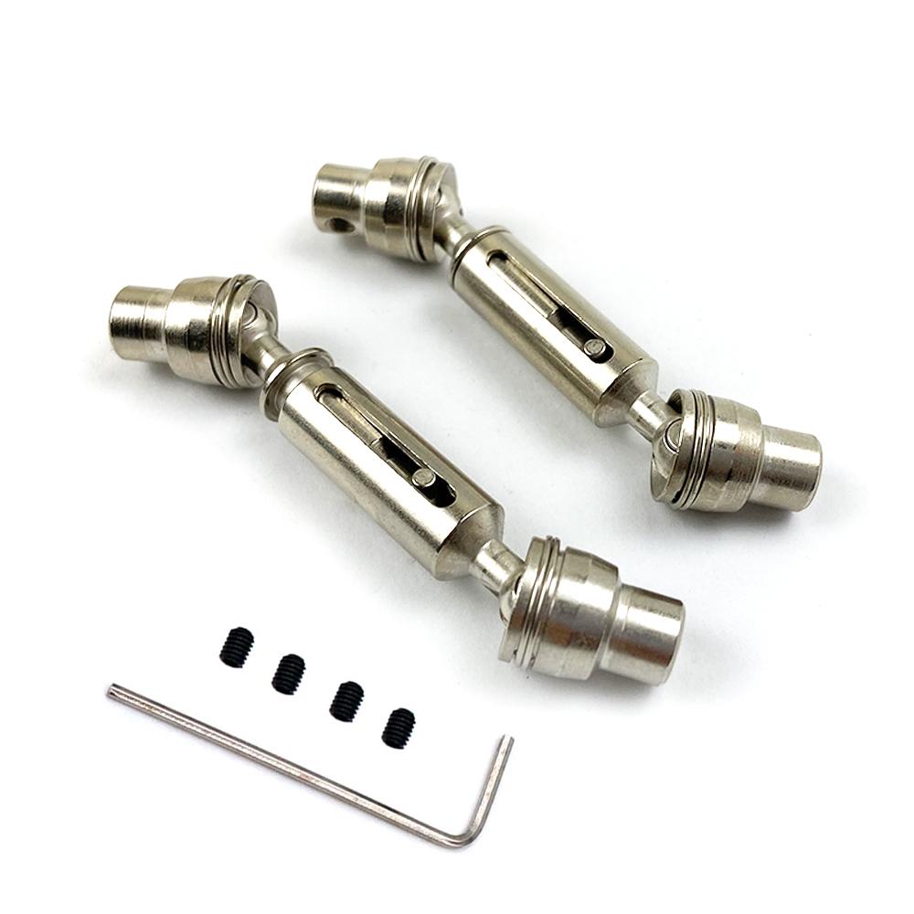 2pcs Ural Truck RC Car Spare Parts Metal Front Rear Drive Shaft for Henglong WPL Ural B36 B16 C14 C24 B24 MN D90 MN99S