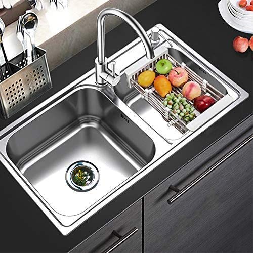 Shallow Stainless Steel Sink Waste Tray for Sinks, Perforated, No Net Required, Drain Size: 75-100mm