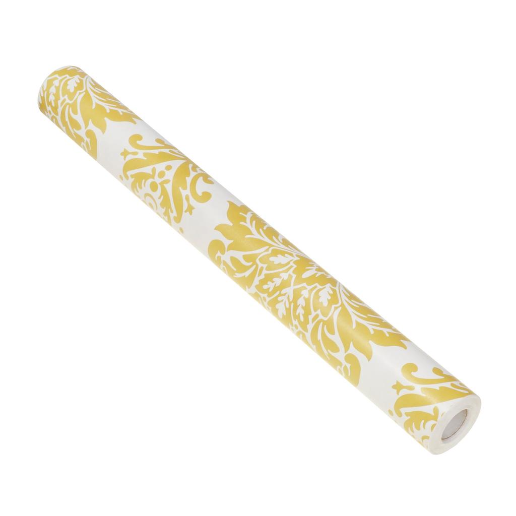 Пленка Supretto самоклеющаяся 8 м, белый с золотом (Арт. 71260002)