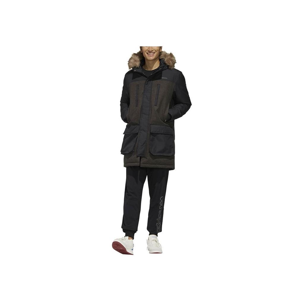 Adidas Neo Winter Down Jacket Comfortable and Breathable Men Outerwear Black EI4393