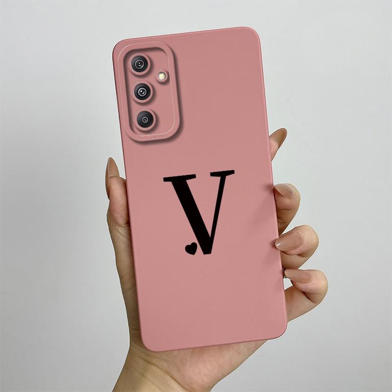 For Samsung Galaxy M34 5G Case SM-M346B Love Heart Letters Back Cover Liquid Silicone Phone Case For SamsungM34 M 34 5G Shell