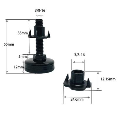 New 3/8" Threaded Leveling Feet Adjustable Table for Tables Chairs Cabinets Sofa