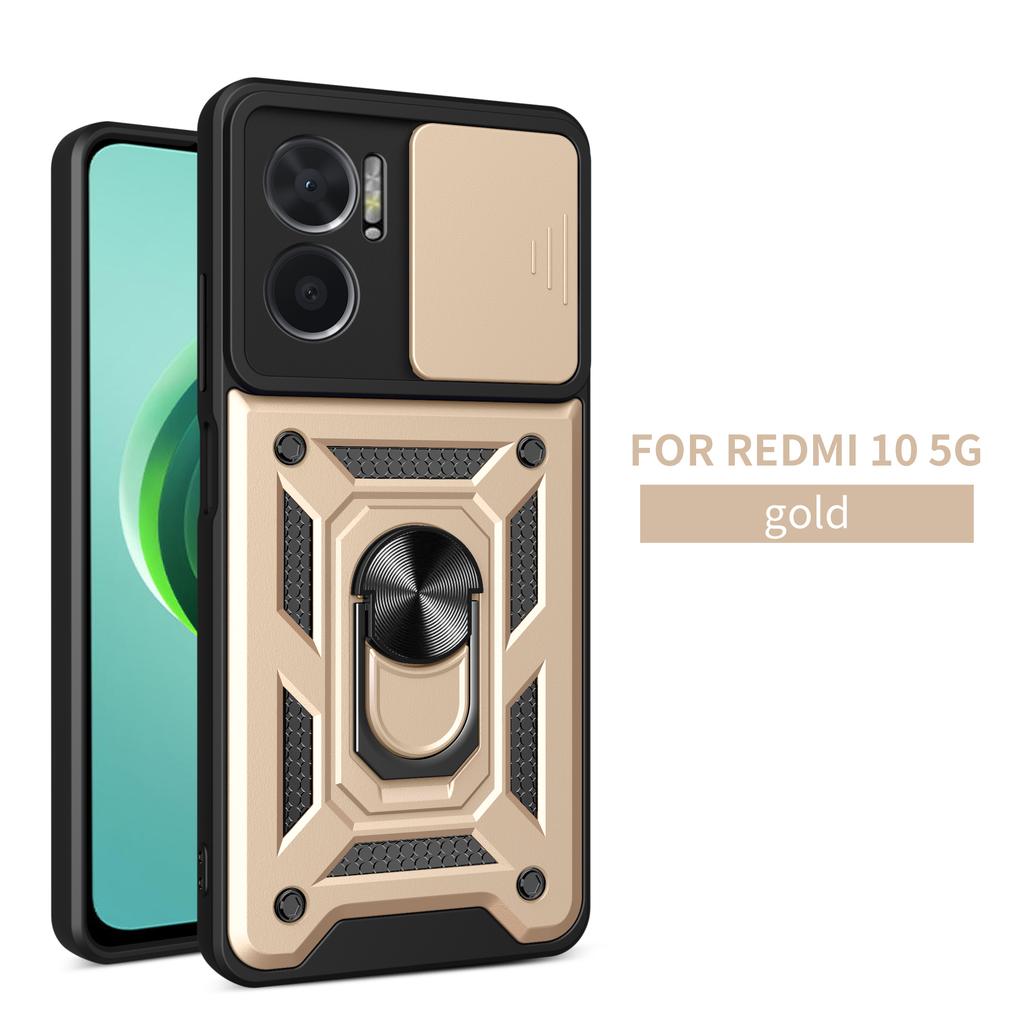 For Xiaomi Redmi 10 5G Case Redmi 10 5G Cover Redmi 10 5G Magnetic Ring Holder Armor Phone Case Slide Camera Protect Back Cover