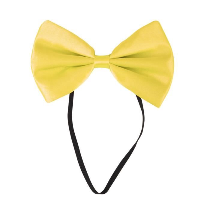 Nœud Papillon - 20 - Jaune Fluo - Tissu - Adulte - Homme