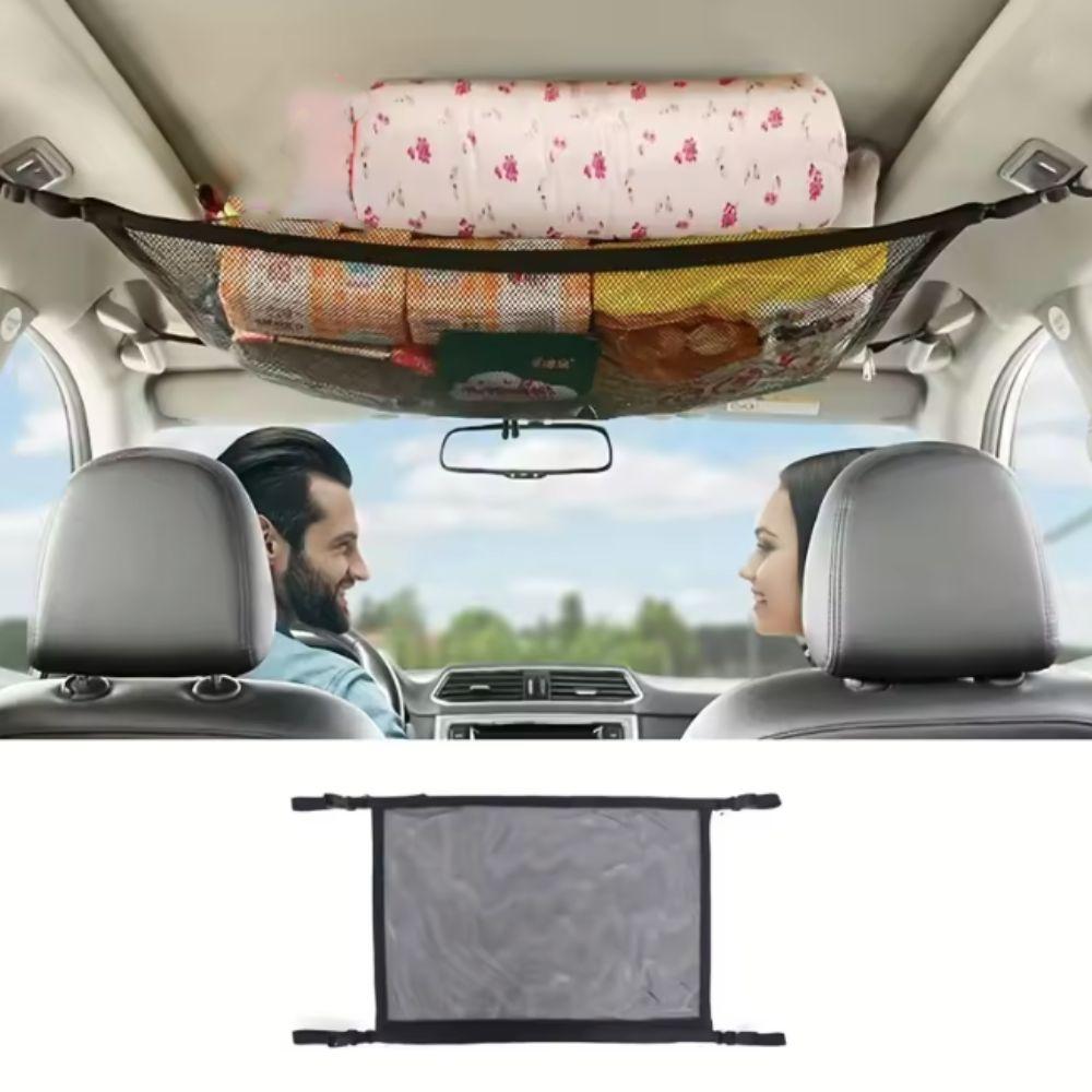 Double Layer Car Ceiling Storage Net Large Capacity Car Ceiling Mesh Pouch  Sundries