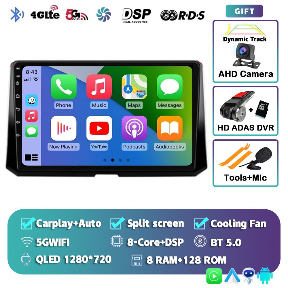 Android14 Multimedia Video Player For Toyota Corolla 12 2019 2020 2021 2022 wireless Carplay Stereo Carplay 4G WIFI GPS 2Din DSP
