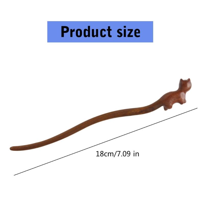 Lovely Cats Theme Hairpiece Cats Hairpin Comfortable Wood Texture Hair Decors Cats Hair Clip Suitable for Daily Wear