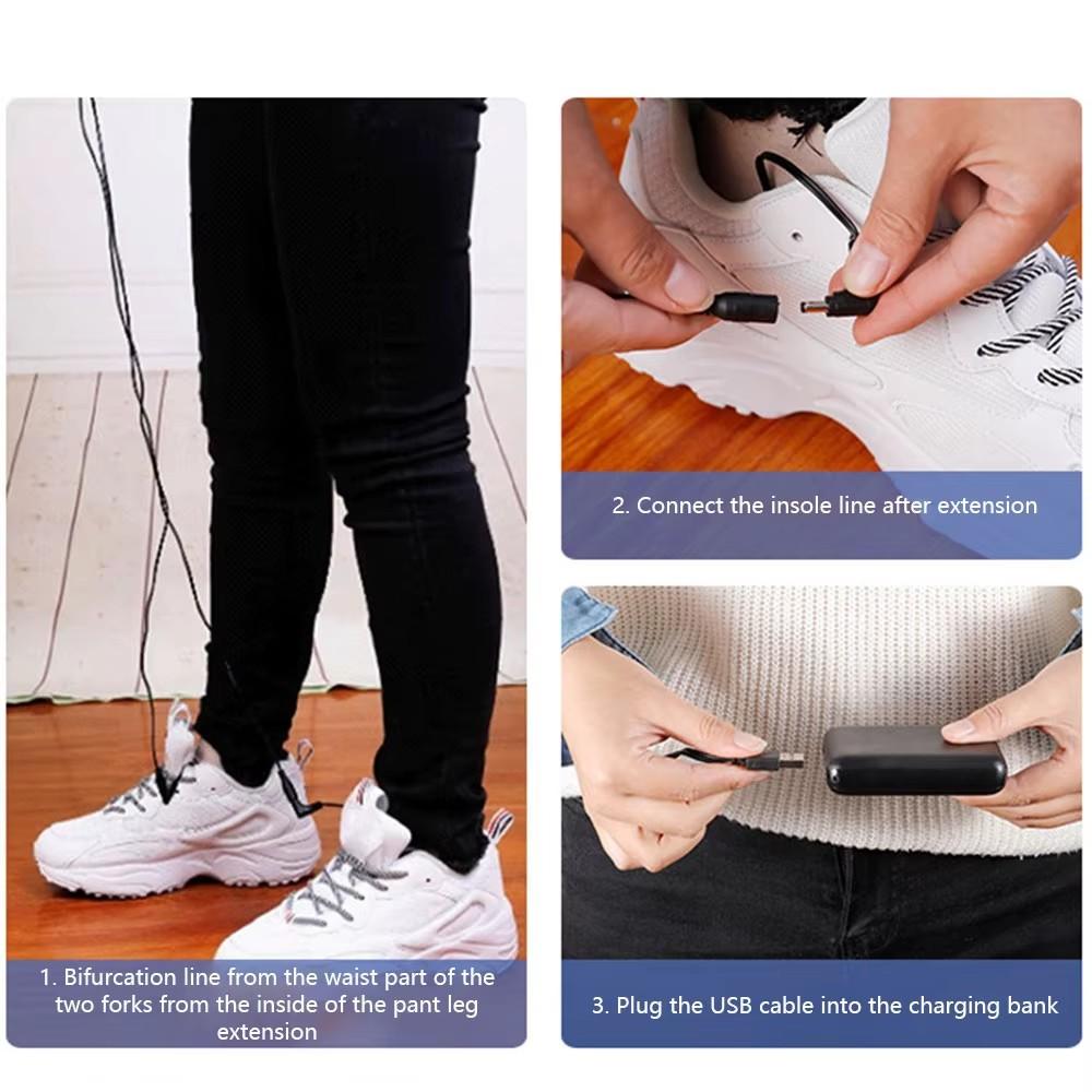 Winter Elektrisch Beheizbare Einlegesohlen USB Heizung Füße Wärmer Thermische Schuhe Socken Polster Beheizbare Einlegesohlen Waschbar Voller Fuß Wärme Unisex
