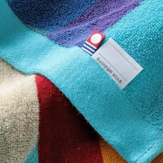 Rainbow Bear Large Bath Towel Days 3 Towel Blanket Imabari Towel (Pink)