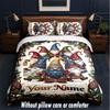 Gnome Theme Custom Text Or Name 3Pcs Bedding Set,1 Flat Sheet & 2 Pillowcases Personalized Home Bedding