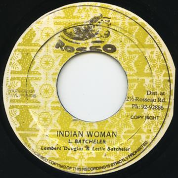 

7inch Record LAMBERT DOUGLAS LESLIE BATCHELER Indian Woman NONE Rosso Jamaica Reggae Ska Dub Used