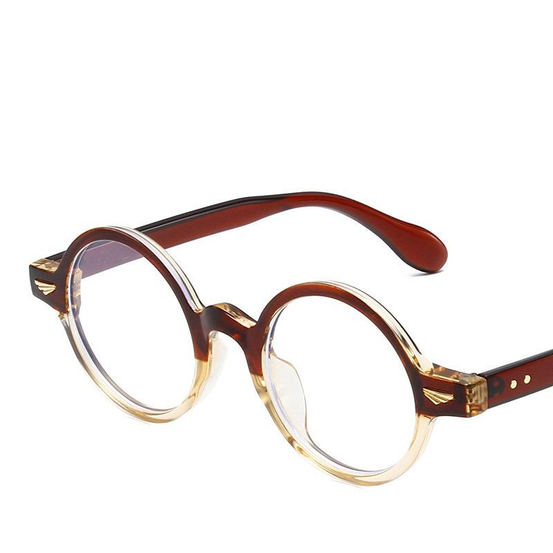 Retro Round Frame Fashion Glasses Anti Blue Light Computer Fashion Lightweight Eyeglasses Women Men