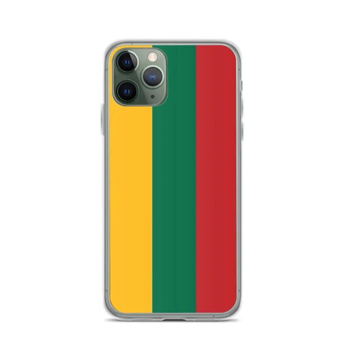 Coque iPhone - iPhone 11 Pro - Drapeau Lituanie - Souple - Flerfarget - Vertikal