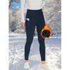 **Leggings da Donna a Vita Alta Foderati in Pile Pantaloni Yoga Tasche Caldi Autunno Inverno Sport**