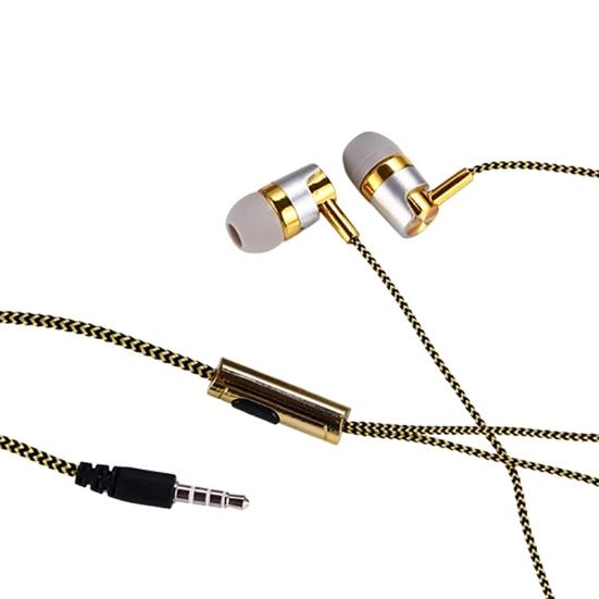 3,5 mm-es vezetékes fülbe helyezhető fülhallgató headset kihangosító sztereó zene mikrofonnal okostelefonhoz