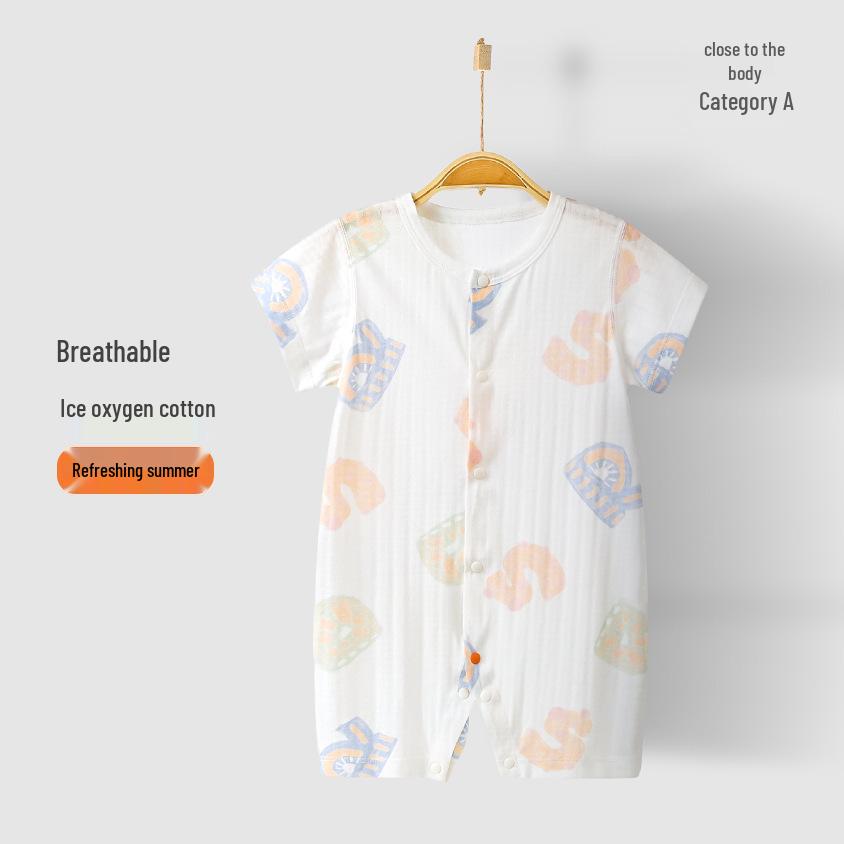 

Newborn Baby Summer Cotton Breathable Short Sleeve Romper Jumpsuit 80 cm