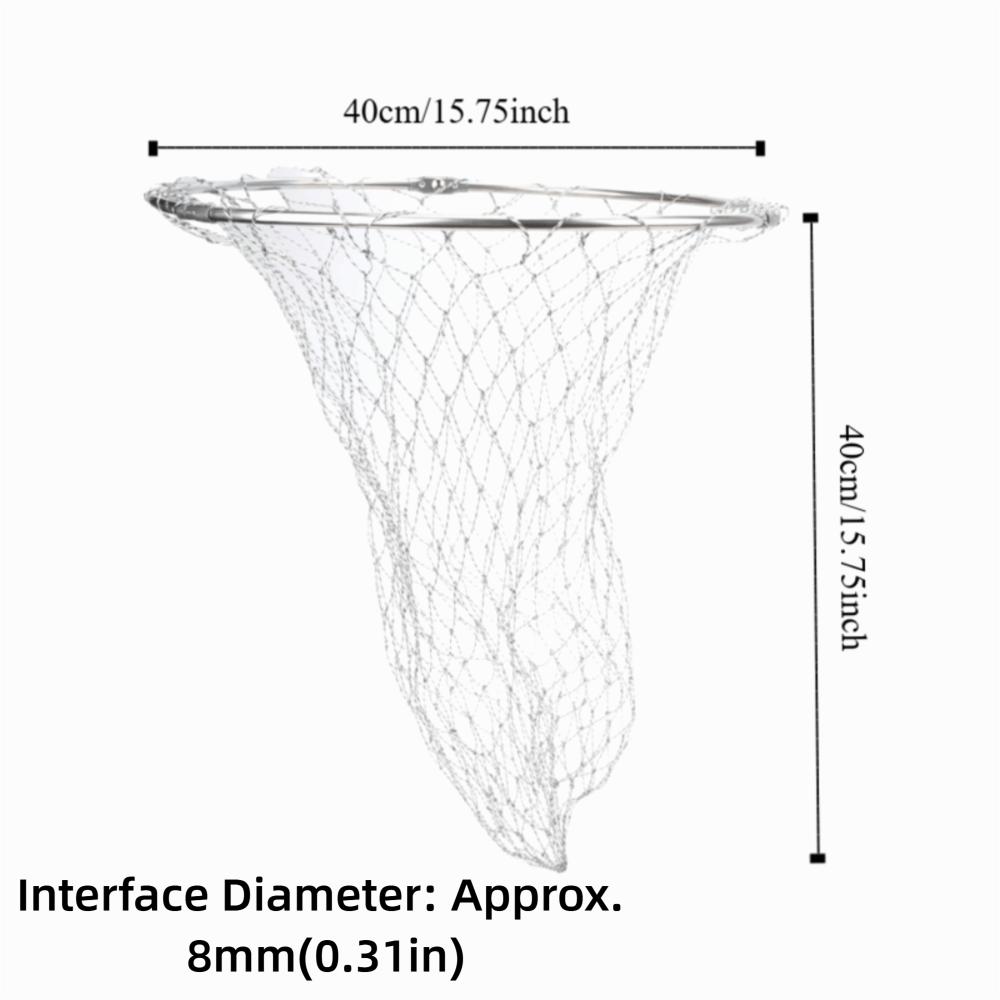 Foldable Brail Net Nylon Fishing Net Portable Landing Net Heads  Fishing Enthusiasts