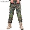 Multicam Camouflage Military Kalhoty Turistické kalhoty odolné proti opotřebení Paintball Cargo Kalhoty s chrániči kolen Novinka