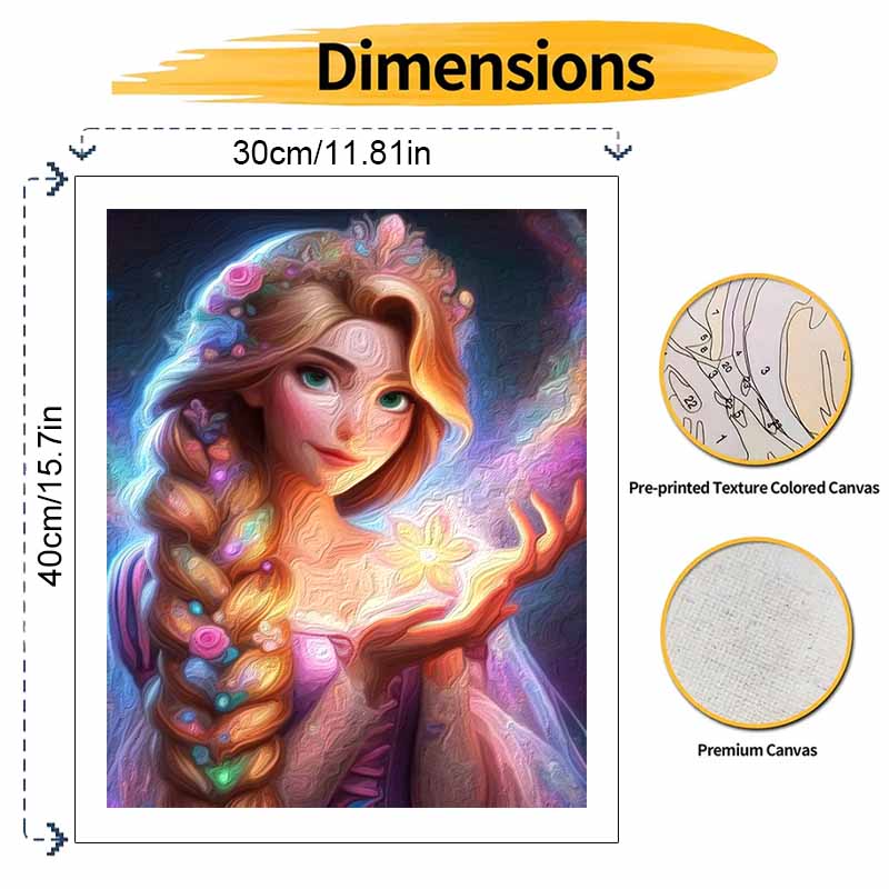 Disney animation digital oil painting Rapunzel diy handpainted coloring painting home decoration art supplies for living room gift wall
