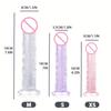 Large Crystal Clear Jelly Realistic Dildo Penis Dick Anal Plug Vaginal Anal Stimulation Suction Cups Masturbator Adult Sex Toys