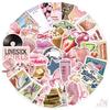 50Pcs/Set Retro Pink Junk Diary Stickers DIY Fashion Waterproof Doodle Decals Stickers