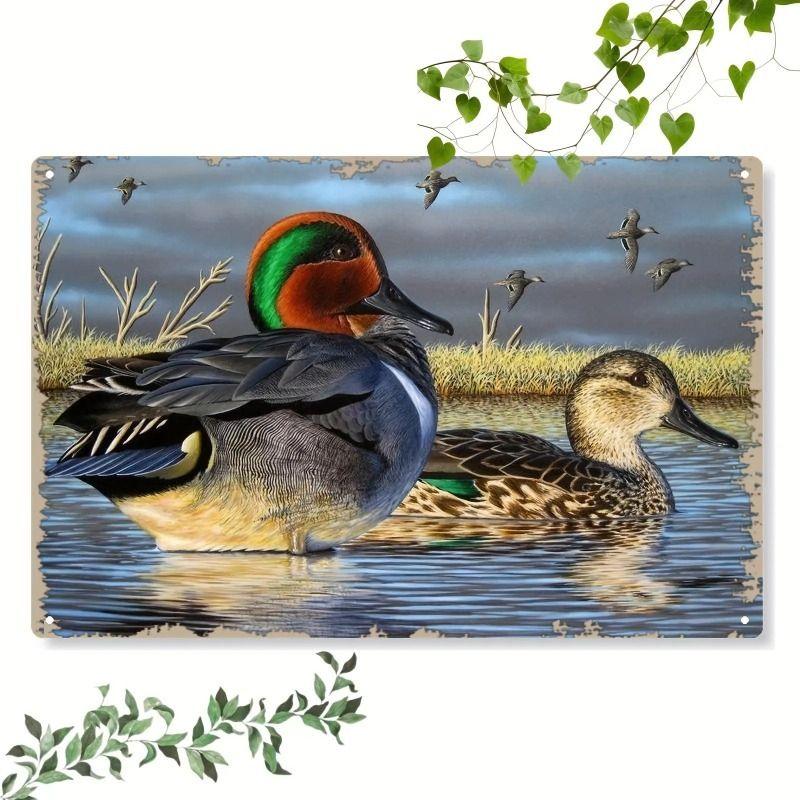 Retro Metal Animal Wall Art for Home Kitchen Farm Cafe Garden