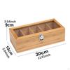 Wood Tea Box Bag Organizer Multifunctional with Clear Window for Sugar Packets Countertop