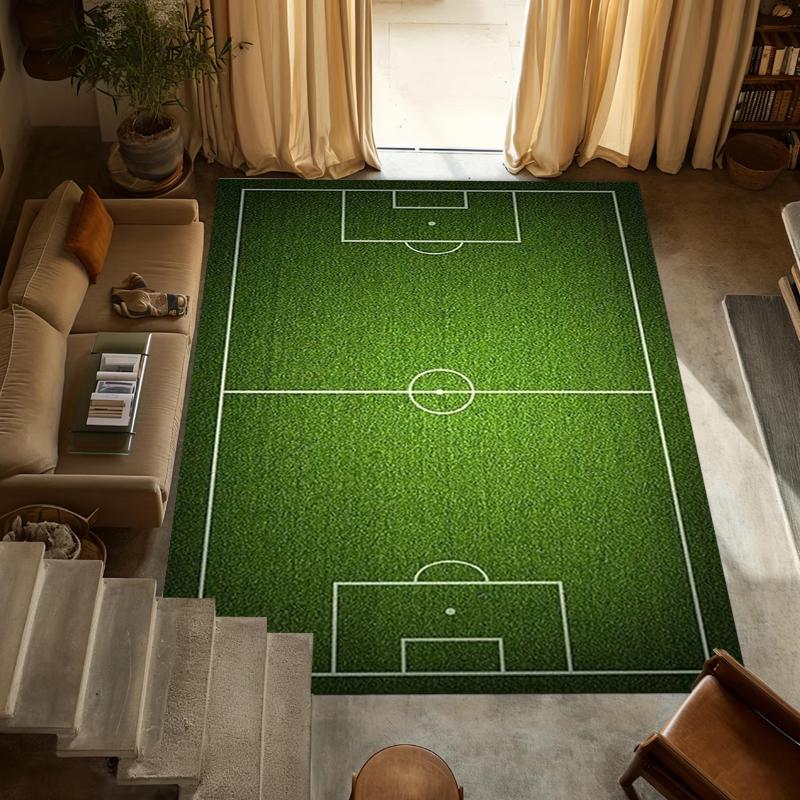 

Sports Theme Racing Track Basketball Court Soccer Field Carpet Kids Play Mat Home Decoration Non-Slip Floor Mat Rugs for Bedroom 40x60CM