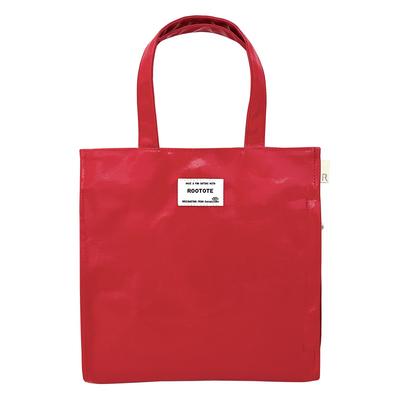 1202 Small Tote Bag EU Square Laminate [Rootote] (Red)