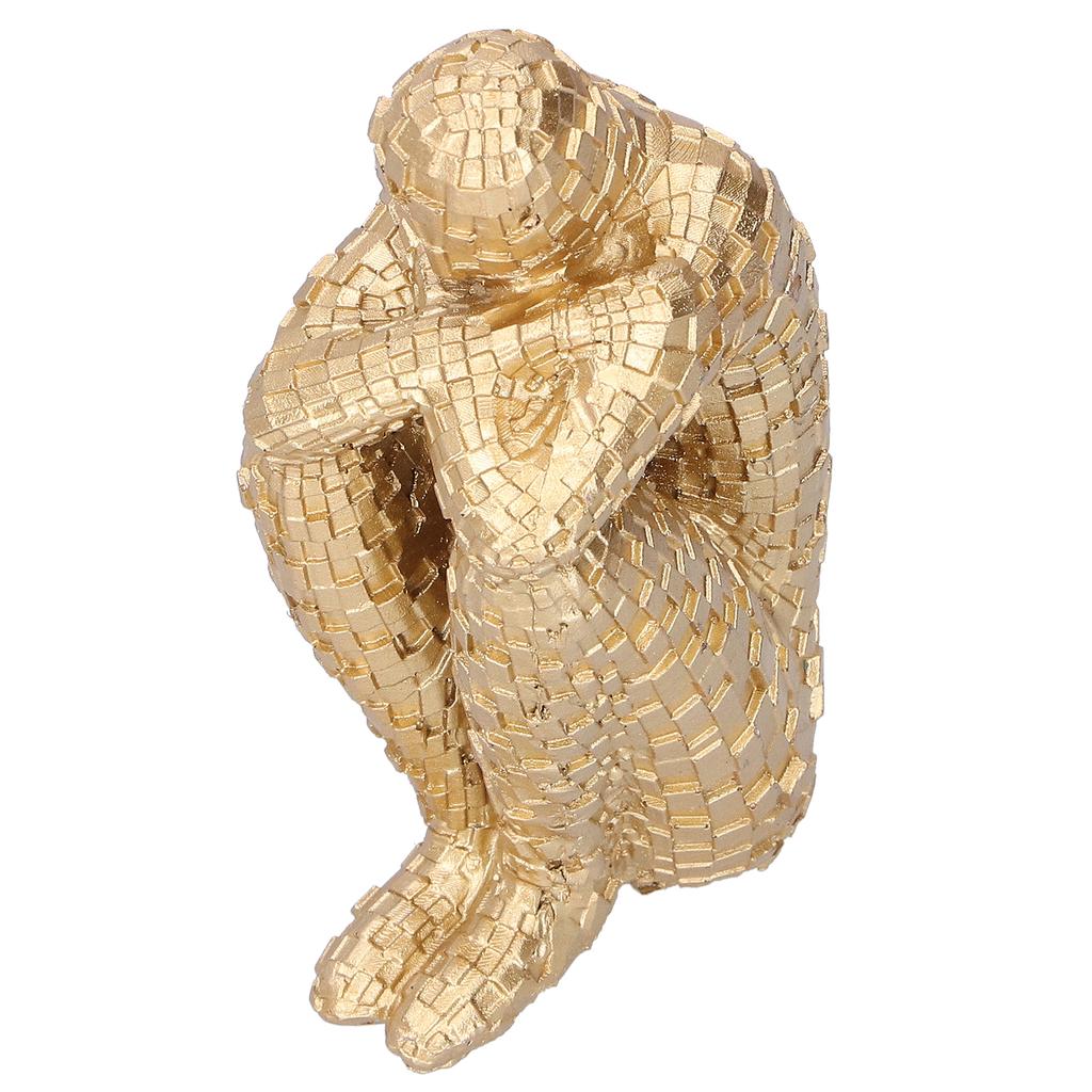 Resin Abstract Thinker Figurines Statue Office Home Decoration Accessories CraftsGold