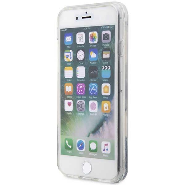 Etui Do iPhone 7 Karl Lagerfeld Glitter Karl Head Srebrne