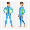 Kinder Ganzkörper-Neoprenanzug Schnorcheln Tauchen Surfen Warm Thermisch Langarm Hose UV-Schutz Schwarz Hellblau