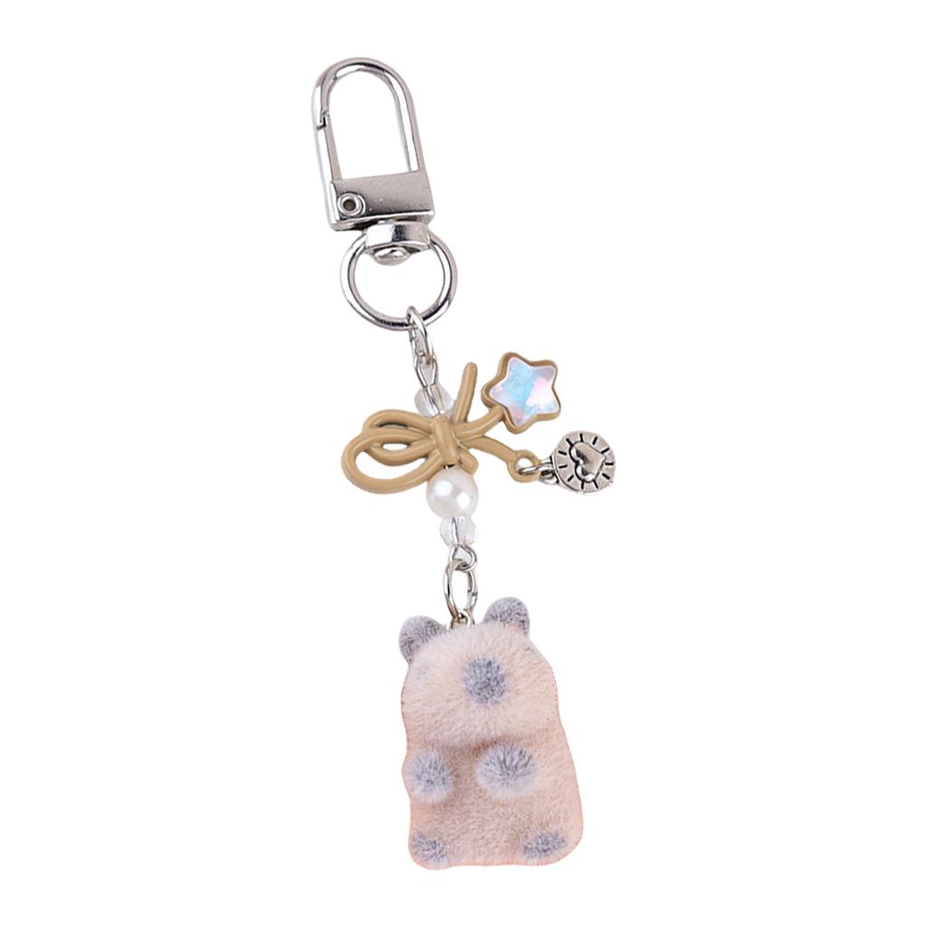 Adorable Felt Groundhog Keychain Animal Pendant Keyring Ornament Lightweight and Stylish Accessory for Bags Or Cars