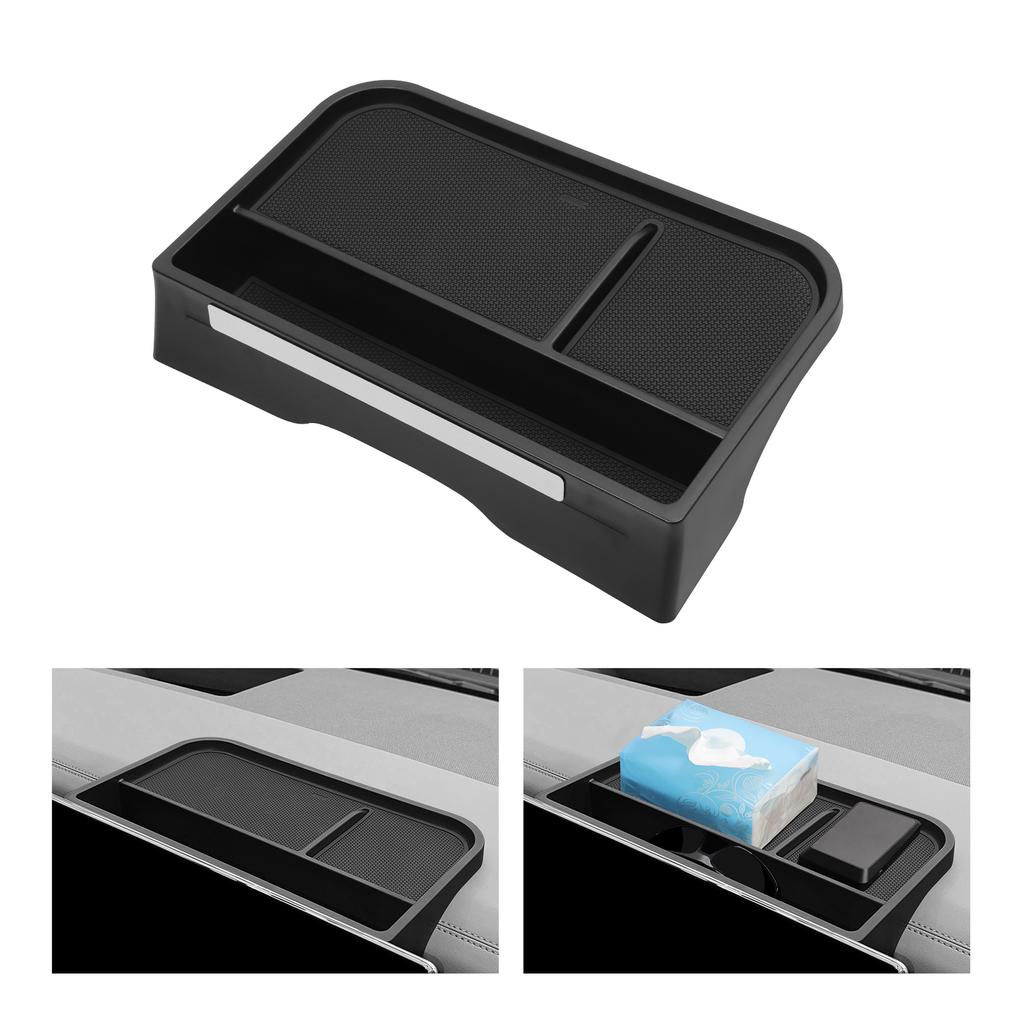 for BYD Tang L 2025 Dashboard Storage Tray Car Display Screen Rear Storage Box Tray Organizer Accessories ABS Black