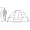 Dome Camping Tent for 4 Persons White & Dark Waterproof