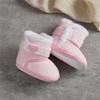 Baby Shoes High Solid Color Snow Boots Flanged Sleeves Thick Cotton Shoes Fleece