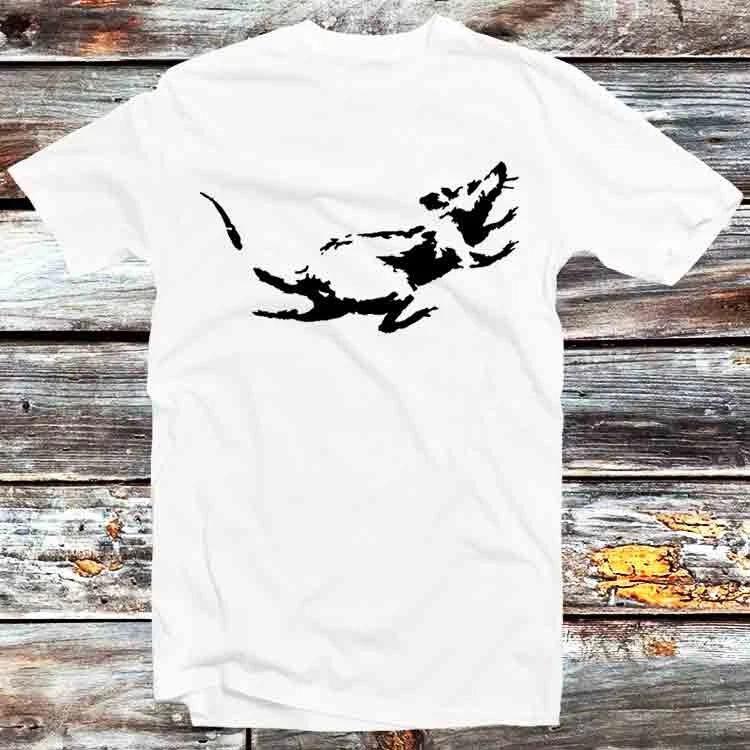 Banksy Rat Running In A Clock T Shirt B1227 XL