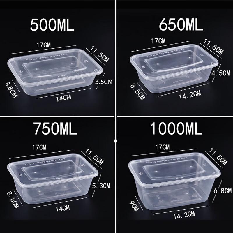 Disposable Square Food Container with Lid