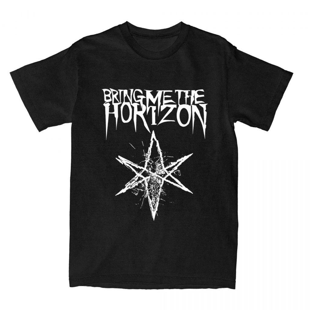 Männer Frauen BMTH Horizons Emo Band T-Shirt Zubehör Death Metal 100 % Baumwolle T-Shirt Kleidung Freizeit T-Shirts
