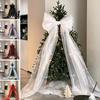 Fiocchi di Tulle Extra Large per Feste 79x20 Pollici Fiocco Gigante Puntale per Albero di Natale, Sovradimensionato Grande con Lunghe Fasce Ornamento Striscione Festa in Casa Matrimonio