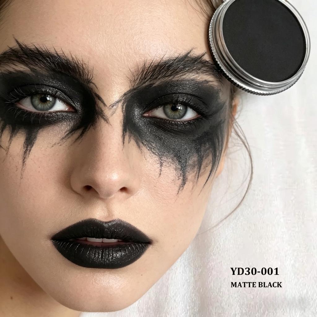 30g White Black Red Paint Water Based Makeup Single Color for Adults for Skull Witch Goth Cosplay Halloween Christmas Party