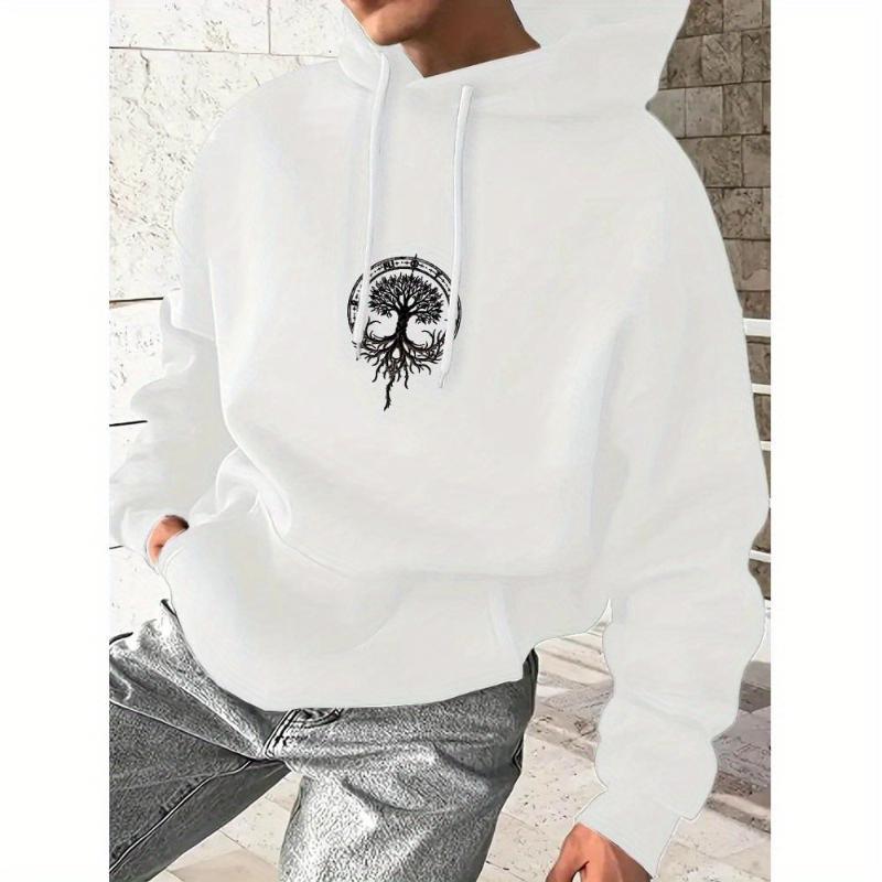 

Adjustable Hood, Men s Hooded Sweatshirt, Great for Coffee Dates & Retro Looks XXL белый